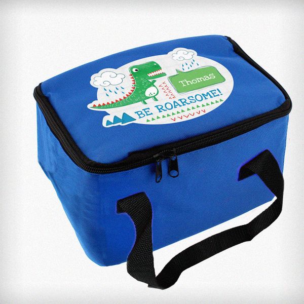 (image for) Personalised 'Be Roarsome' Dinosaur Lunch Bag - Click Image to Close