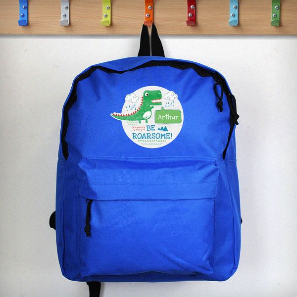 (image for) Personalised 'Be Roarsome' Dinosaur Backpack - Click Image to Close