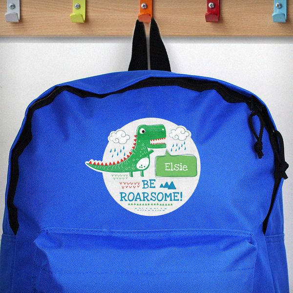 (image for) Personalised 'Be Roarsome' Dinosaur Backpack - Click Image to Close