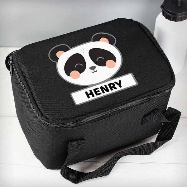 Modal Additional Images for Personalised Panda Black Lunch Bag