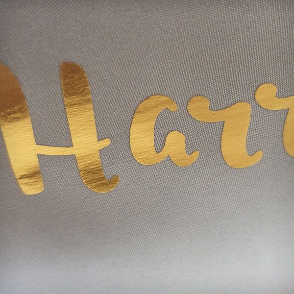 (image for) Personalised Gold Name Grey Make Up Wash Bag - Click Image to Close