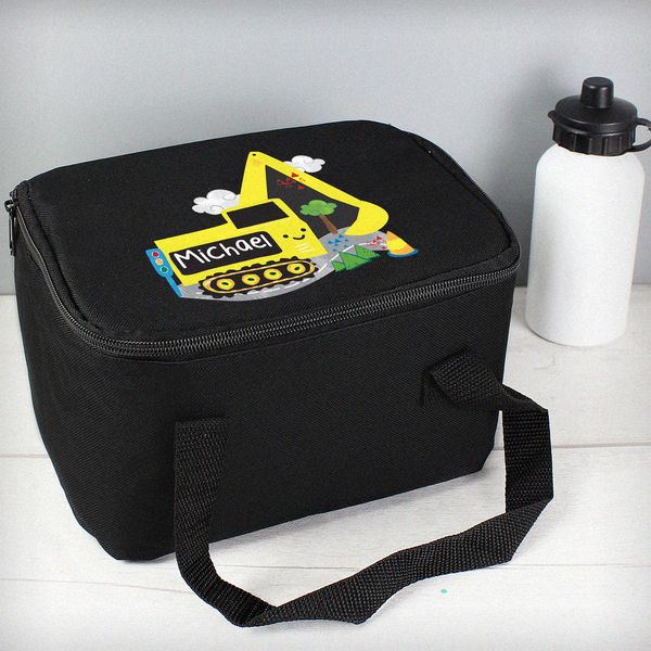 Modal Additional Images for Personalised Digger Black Lunch Bag