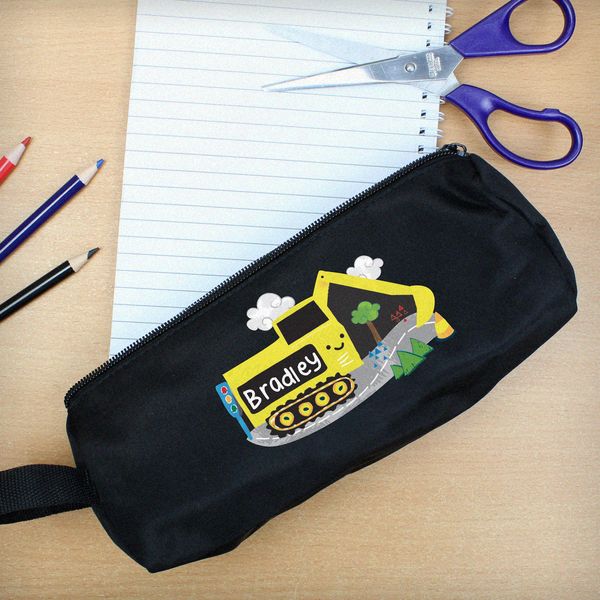 Modal Additional Images for Personalised Digger Black Pencil Case