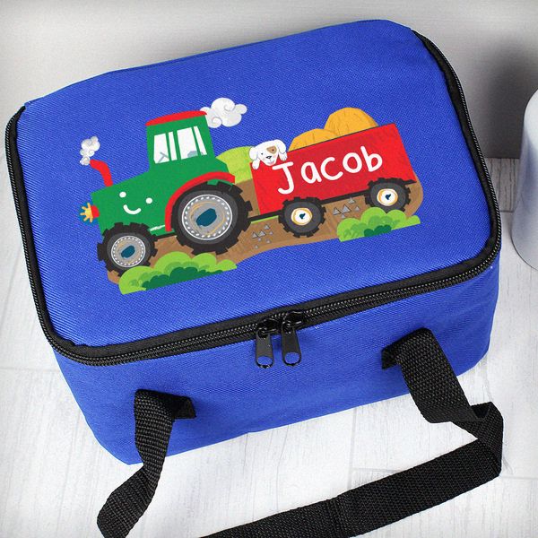 Modal Additional Images for Personalised Tractor Blue Lunch Bag