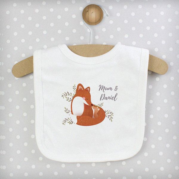 (image for) Personalised Mummy and Me Fox Bib - Click Image to Close