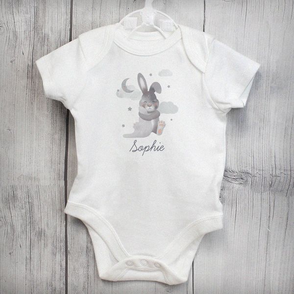 (image for) Personalised Baby Bunny 0-3 Months Baby Vest - Click Image to Close