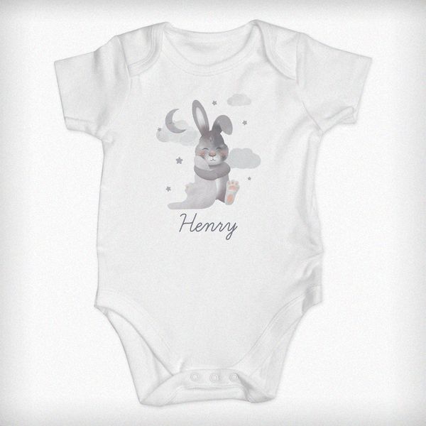 (image for) Personalised Baby Bunny 0-3 Months Baby Vest - Click Image to Close