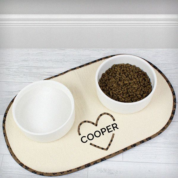 (image for) Personalised Love Heat Pet Bowl Placemat - Click Image to Close