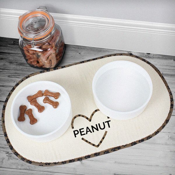 (image for) Personalised Love Heat Pet Bowl Placemat - Click Image to Close