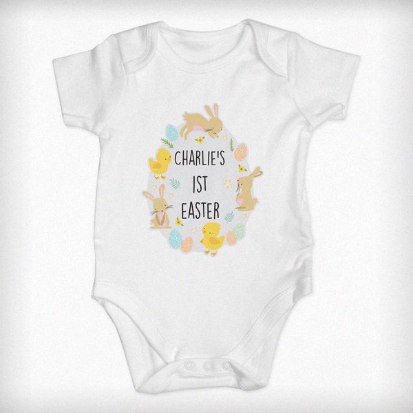 (image for) Personalised Easter Bunny & Chick Baby Vest - Click Image to Close