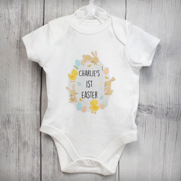 (image for) Personalised Easter Bunny & Chick Baby Vest - Click Image to Close