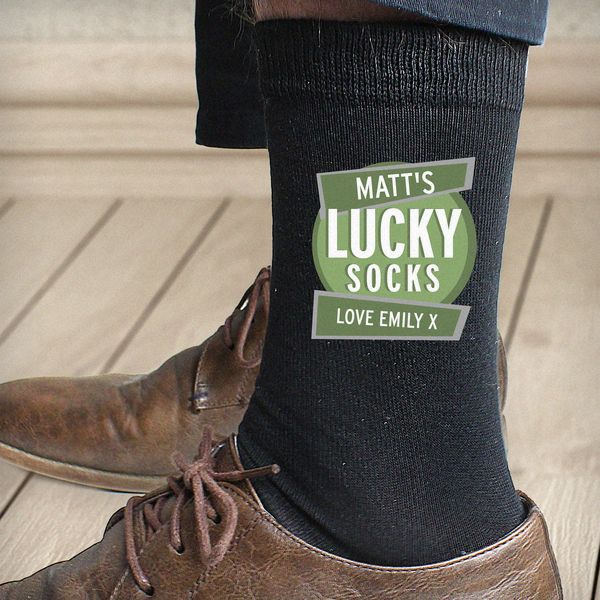 (image for) Personalised 'Lucky Socks' Mens Socks - Click Image to Close
