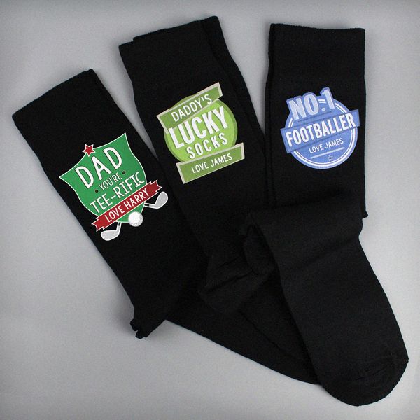 (image for) Personalised 'Lucky Socks' Mens Socks - Click Image to Close