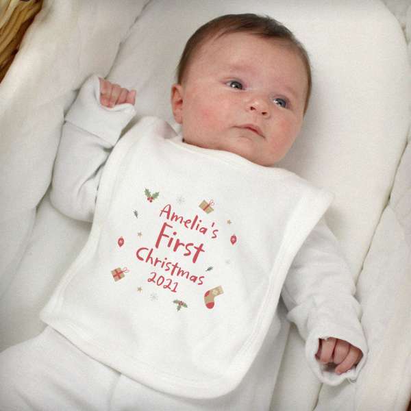 (image for) Personalised First Christmas Bib - Click Image to Close