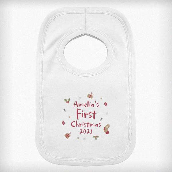(image for) Personalised First Christmas Bib - Click Image to Close