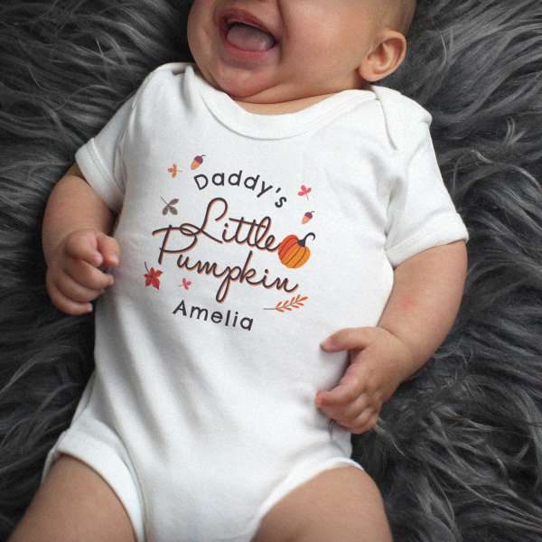 (image for) Personalised Little Pumpkin Baby Vest - Click Image to Close