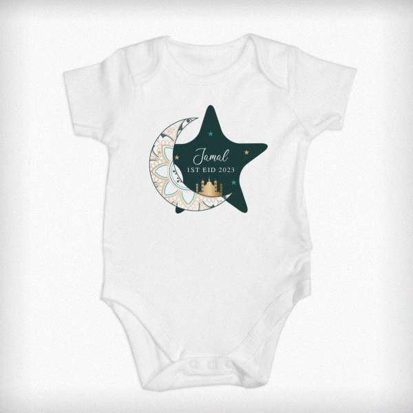 Modal Additional Images for Personalised 1st Eid 0-3 Months Baby Vest