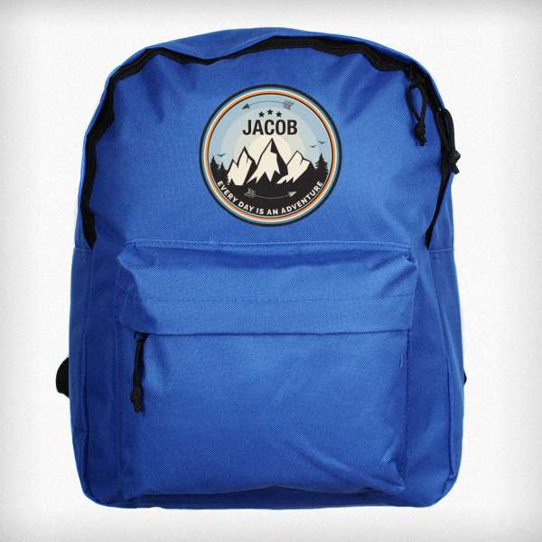 (image for) Personalised Adventure Blue Backpack - Click Image to Close
