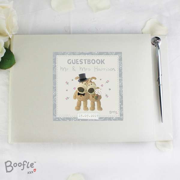 Modal Additional Images for Personalised Boofle Wedding Guest Book & Pen