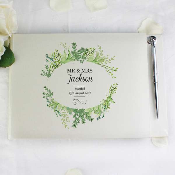 (image for) Personalised Fresh Botanical Guest Book & Pen - Click Image to Close