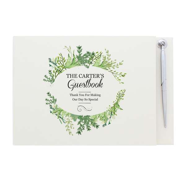 (image for) Personalised Fresh Botanical Guest Book & Pen - Click Image to Close