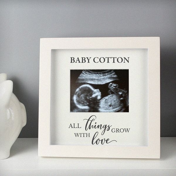 (image for) Personalised 'All Things Grow' 4 x 3 Baby Scan Frame - Click Image to Close