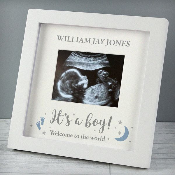 (image for) Personalised 'It's A Boy' 4 x 3 Baby Scan Frame - Click Image to Close