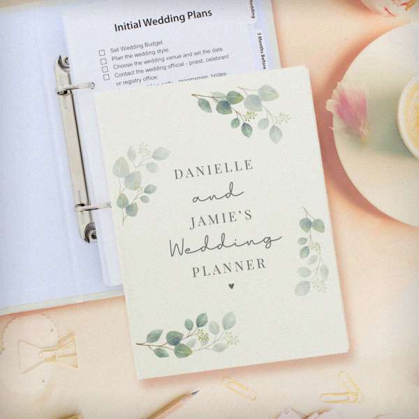 (image for) Personalised Botanical Free Text Wedding Planner - Click Image to Close