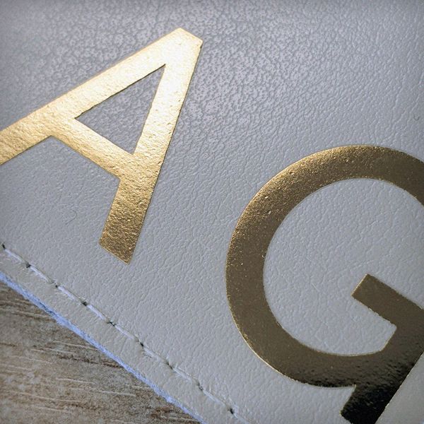 Modal Additional Images for Personalised Gold Initials Cream Luggage Tag