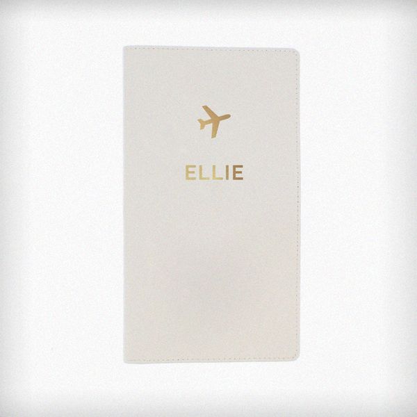 (image for) Personalised Gold Name Travel Document Holder - Click Image to Close