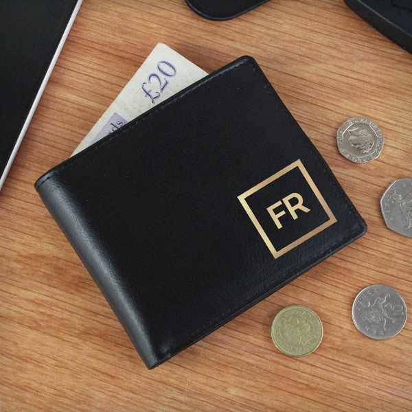 Modal Additional Images for Personalised Gold Initials Leather Wallet