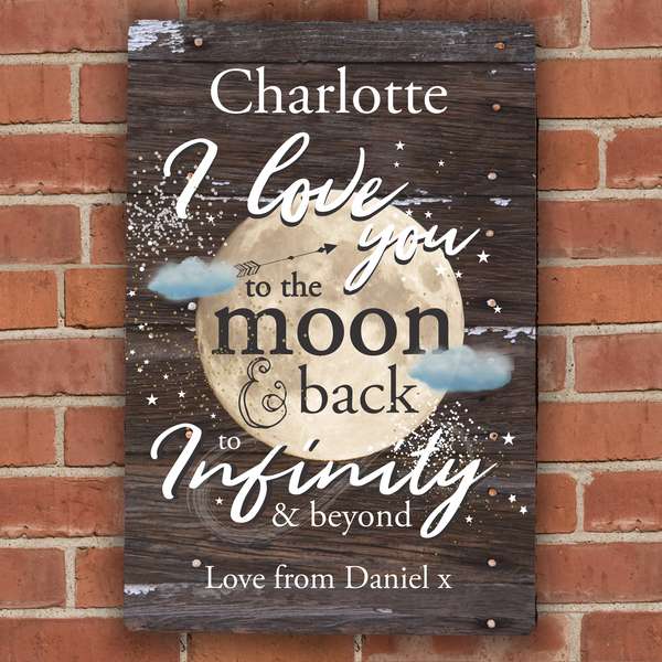 (image for) Personalised To the Moon & Infinity... Sign - Click Image to Close