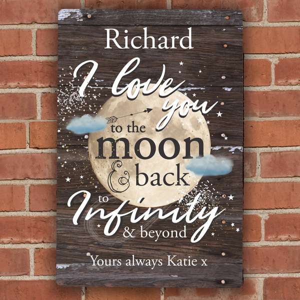 (image for) Personalised To the Moon & Infinity... Sign - Click Image to Close