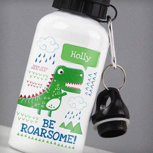 (image for) Personalised 'Be Roarsome' Dinosaur Drinks Bottle - Click Image to Close