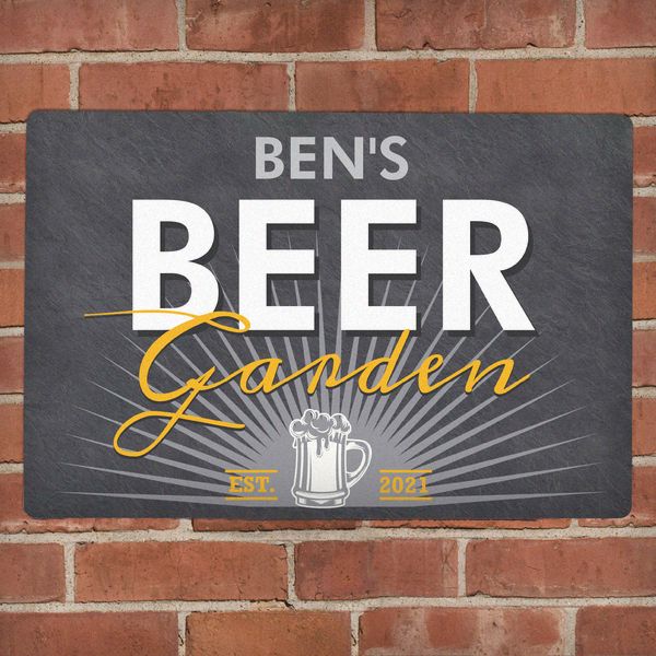 (image for) Personalised Beer Garden Metal Sign - Click Image to Close