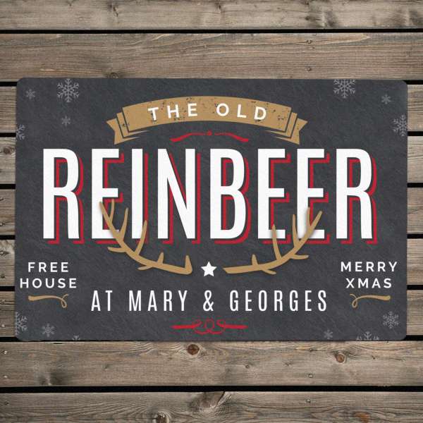 (image for) Personalised Reinbeer Metal Sign - Click Image to Close