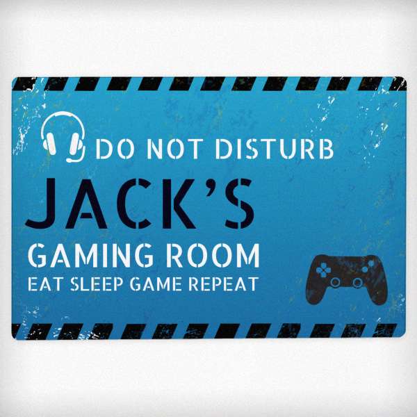 Modal Additional Images for Personalised Gamer Do Not Disturb Metal Sign