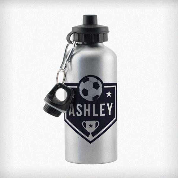 Modal Additional Images for Personalised Football Silver Drinks Bottle