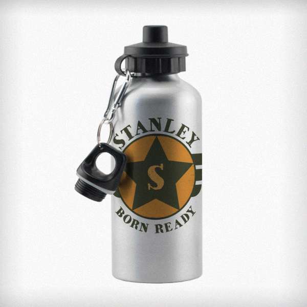 Modal Additional Images for Personalised Badge Silver Drinks Bottle