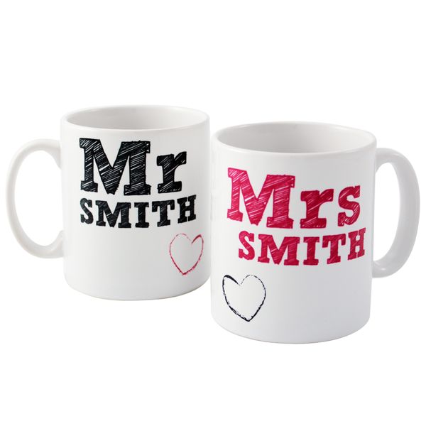 (image for) Personalised MR & MRS MUG SET - Click Image to Close