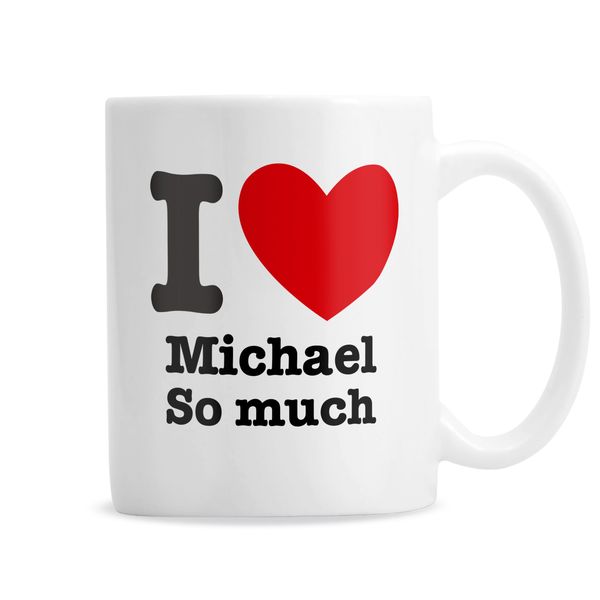 Modal Additional Images for Personalised I HEART Mug
