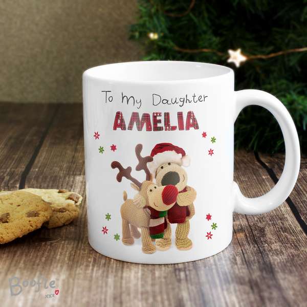 (image for) Personalised Boofle Christmas Reindeer Mug - Click Image to Close