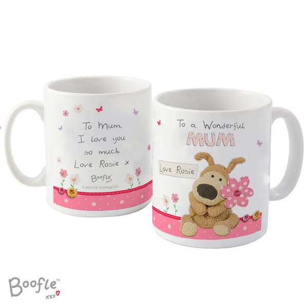 (image for) Personalised Boofle Flowers Mug - Click Image to Close
