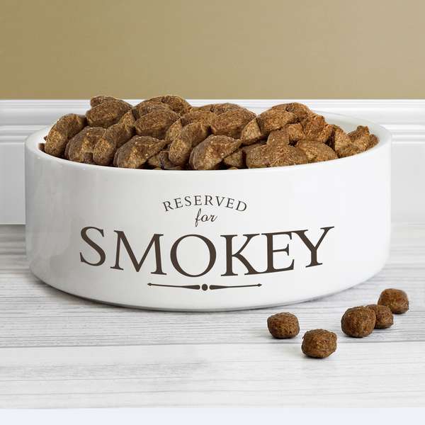 Modal Additional Images for Personalised Reserved For 14cm Medium White Pet Bowl