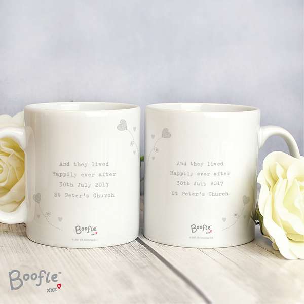 (image for) Personalised Boofle Wedding Couple Mug Set - Click Image to Close