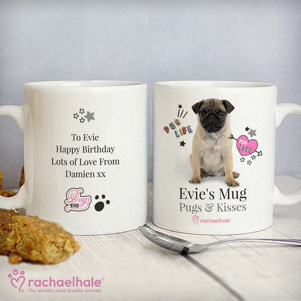 (image for) Personalised Rachael Hale Doodle Pug Mug - Click Image to Close