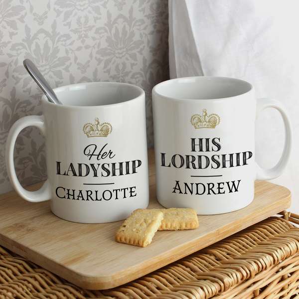 (image for) Personalised Ladyship and Lordship Mug Set - Click Image to Close