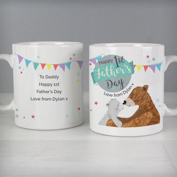 (image for) Personalised 1st Father's Day Daddy Bear Mug - Click Image to Close