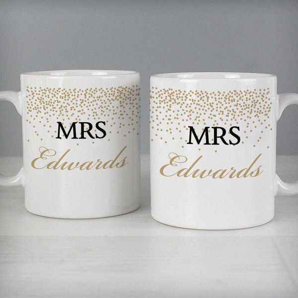 Modal Additional Images for Personalised Gold Confetti Mug Set