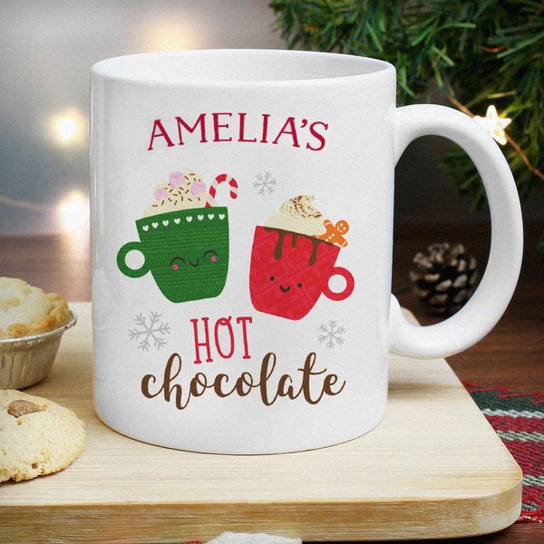 (image for) Personalised Cute Christmas Hot Chocolate Mug - Click Image to Close